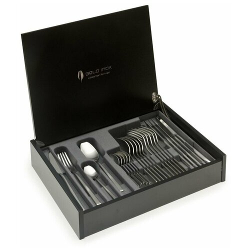 Набор столовых приборов на 6 персон 24 прибора Belo Inox OBELISKO MATT 17-18