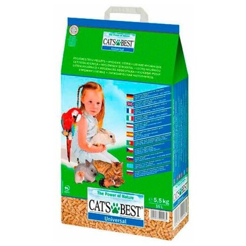 Наполнитель для кошачьего туалета Cats Best Universal древесный 10л