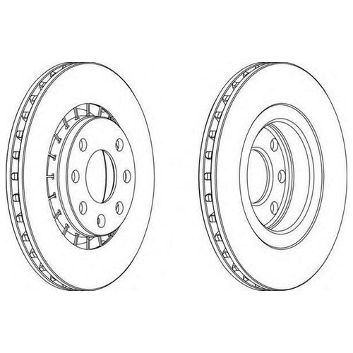 FERODO DDF206 Торм.диск пер.вент.[256x24] 6 отв.