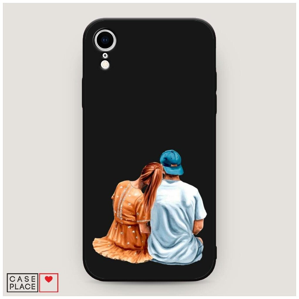 Матовый силиконовый чехол "Влюбленная парочка" на Apple iPhone XR (10R) / Айфон Икс Р