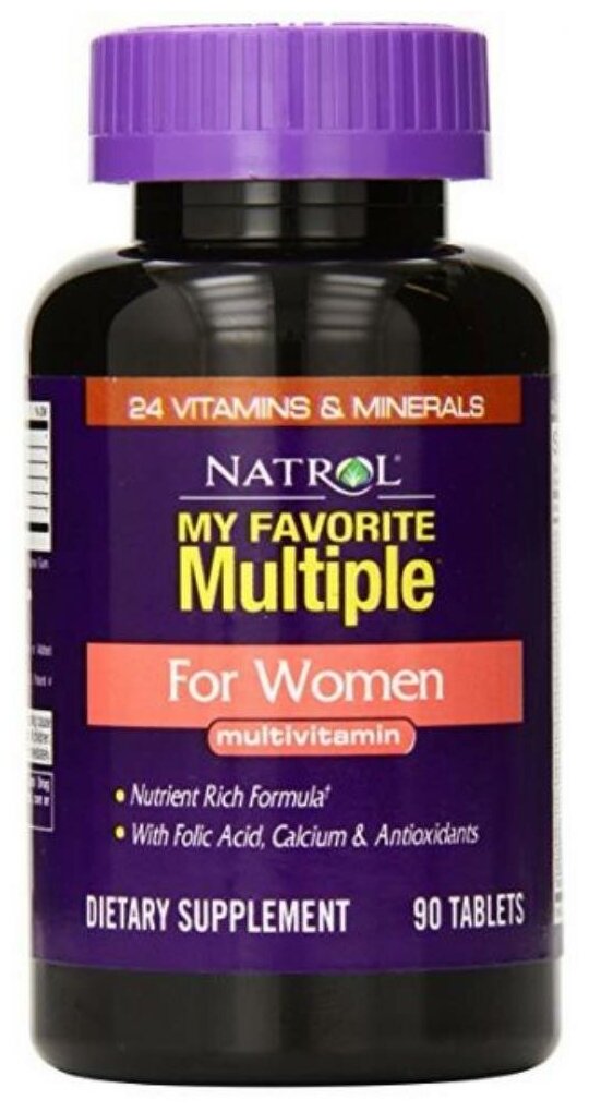 Витаминно-минеральный комплекс NATROL MULTIPLE FOR WOMEN MULTIVITAMIN 90 таблеток