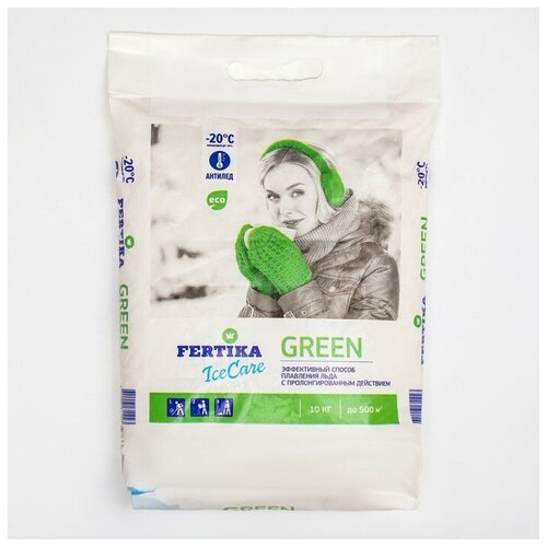 Противогололёдный реагент IceCare Green, -20С 10 кг