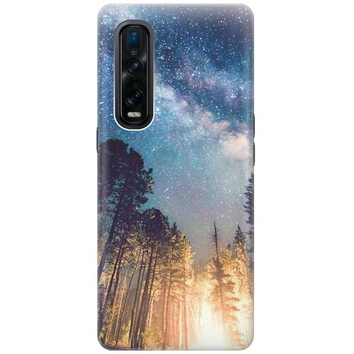 фото Ультратонкий силиконовый чехол-накладка для oppo find x2 pro с принтом "млечный путь" gosso