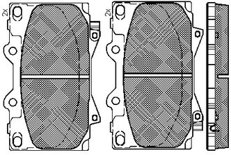 Дисковые тормозные колодки передние ICER 181723 для Honda, Lexus, Mitsubishi, Toyota (4 шт.)