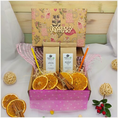 Изображение товара Подарок на день учителя, Учителю на праздник, Подарочный набор из 2-х видов чая (Набор "Коты")