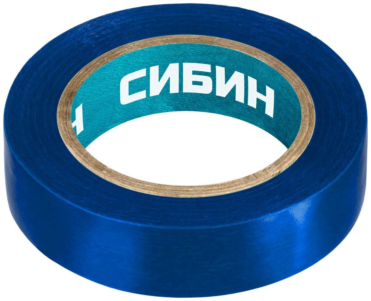 Изоляционная лента пвх синяя СИБИН 15 мм х 10 м 1235-7 — купить по ...