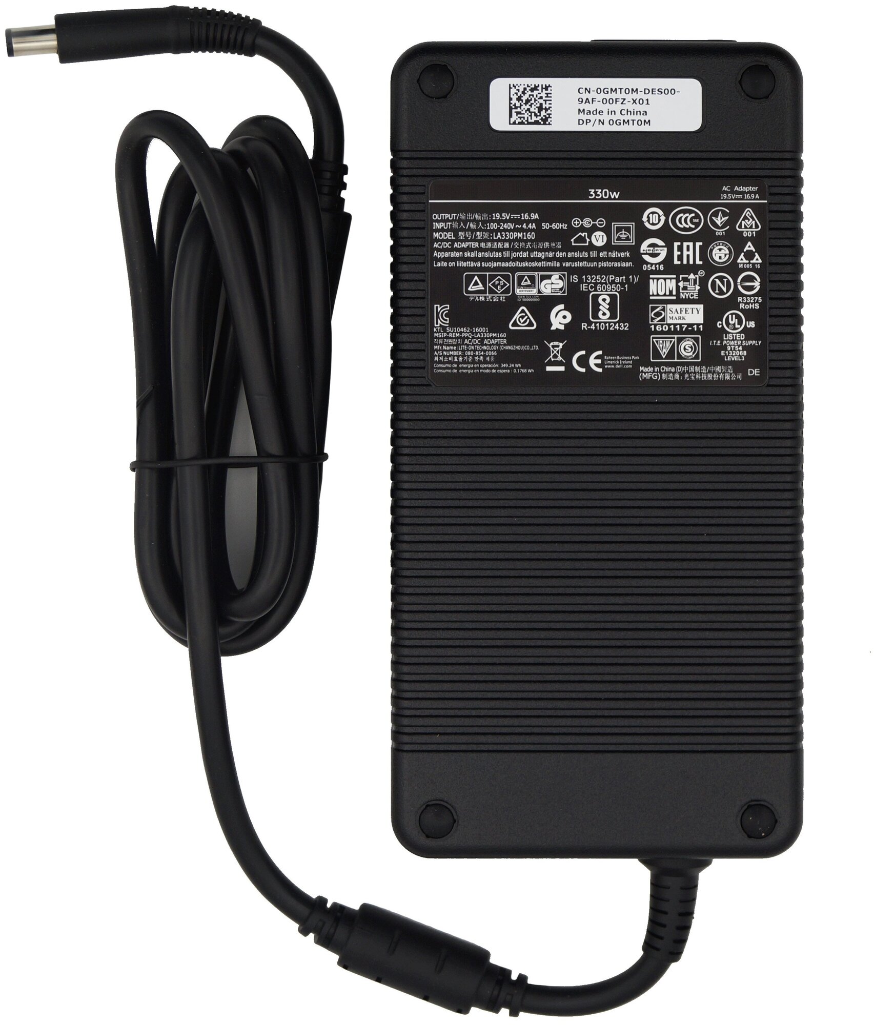 Блок питания для Dell 330W 19.5V, 16.9A /DA330PM111/DELL Alienware X51/ M18x/ M18x R1/ R2/R3/ DELL Precision M6600 (штекер 7.4x5.0мм, трапеция)