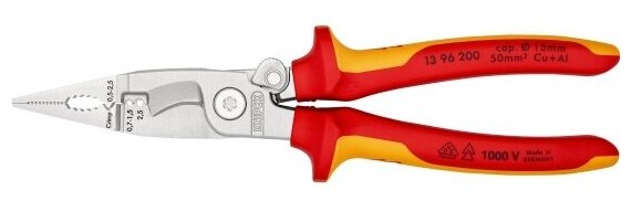 Клещи электромонтажные Knipex 1396200 SB с двухкомпонентными диэлектрическими рукоятками