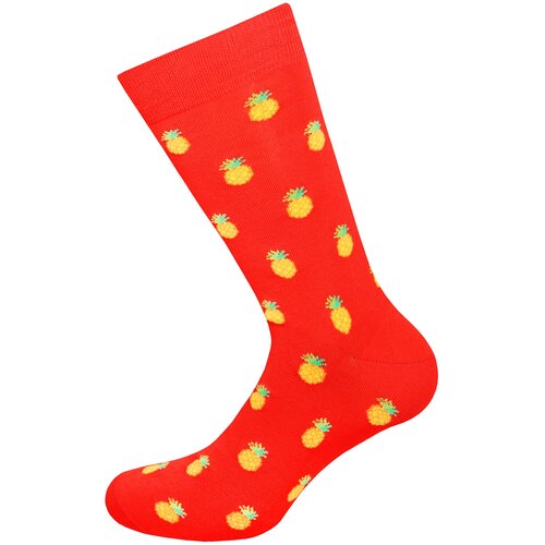 Носки LUi, размер UNICA, красный носки высокие с принтом ананасы