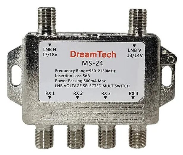 Мультисвитч радиальный DreamTech 2x4, MS-2401