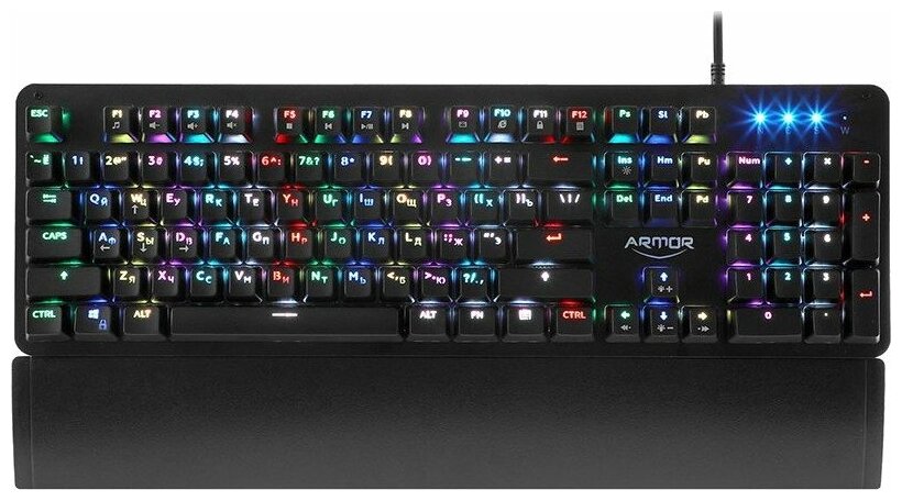 Клавиатура проводная CBR 890 Armor RGB черная