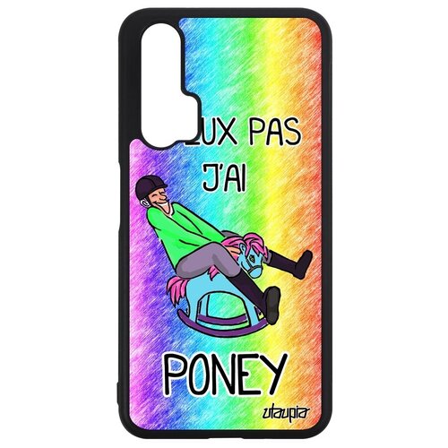 фото Защитный чехол для мобильного // huawei nova 5t // "не могу - у меня пони!" принт комикс, utaupia, цветной