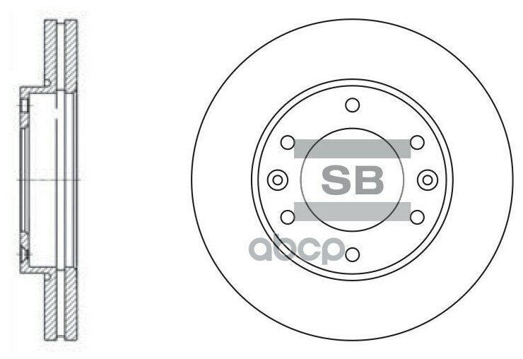SANGSIN BRAKE SD1031 Торм. диск пер. вент.[300x30] 6 отв.
