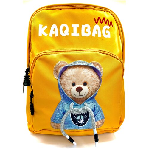 Рюкзак для детей / Детский рюкзак на плечо мишка желтый / детский рюкзачок с мишкой желтый