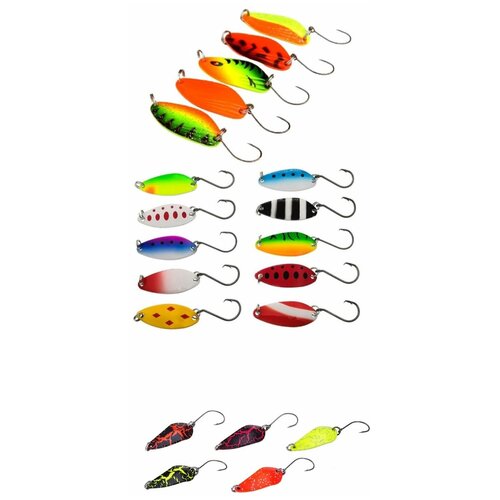 Форелевые блесны. Набор 20 штук. Lucky Fish. KIT388
