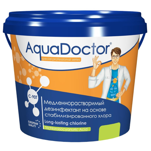 AquaDoctor C-90Т хлор длит. действия 1 кг aquadoctor superflock коагулянт длит действия 1 кг