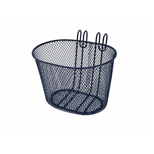 фото Велосипедная корзина go-on передняя с крючками 25х18х19 чёрная tbs