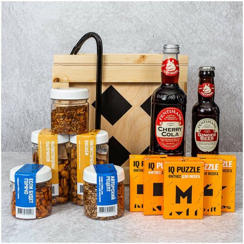 Подарочный набор мужчине Головоломки Бокс / Набор снеков к пиву / Пивной набор
