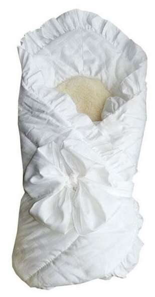 Конверт-одеяло (меховая вставка) А.2153, цвет белый, р-р. 100х100 Папитто 10093075