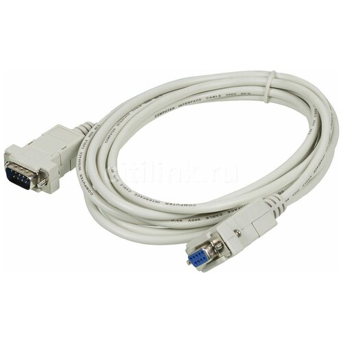 Кабель-удлинитель Serial 9 pin NINGBO COM 9pin (m) - COM 9pin (f), 3м, серый