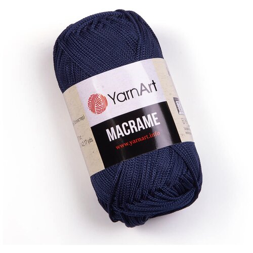 Пряжа YarnArt Macrame, 100 % полиэстер, 90 г, 130 м, 1 шт., 162 синий 130 м