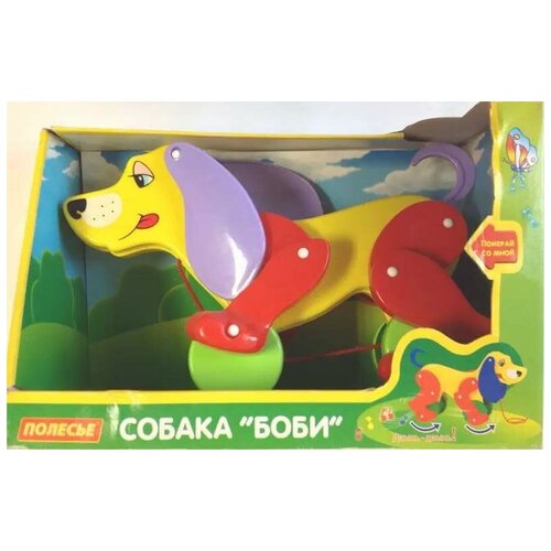 каталка игрушка полесье собака боби 5434 разноцветный Каталки, Собака-каталка Полесье Собака-каталка Боби (в коробке)