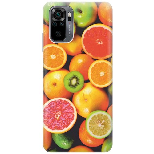 фото Ультратонкий силиконовый чехол-накладка для xiaomi redmi note 10 с принтом "сочные фрукты" gosso