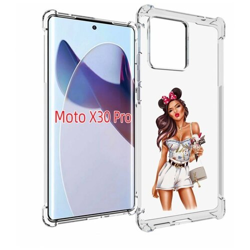 Чехол MyPads Девушка-микки для Motorola Moto X30 Pro задняя-панель-накладка-бампер