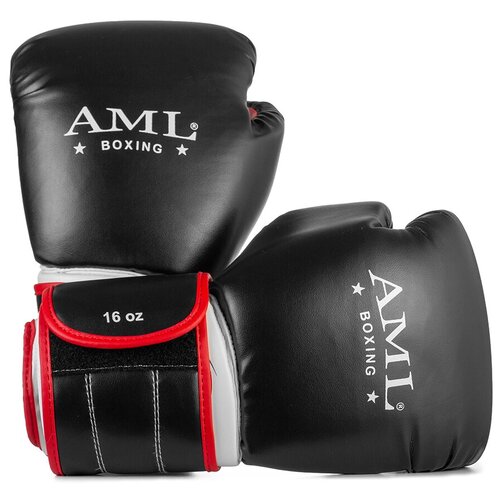 Перчатки боксерские AML Boxing, черные, ПУ (14 унций)