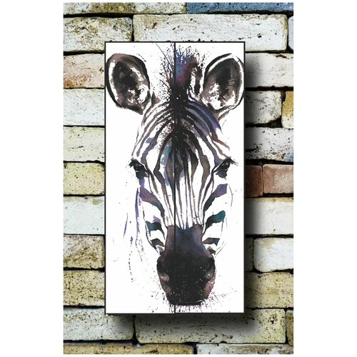 Картина на досках зебра 24/40 см картина на дереве дом корлеоне зебра 60x90 см