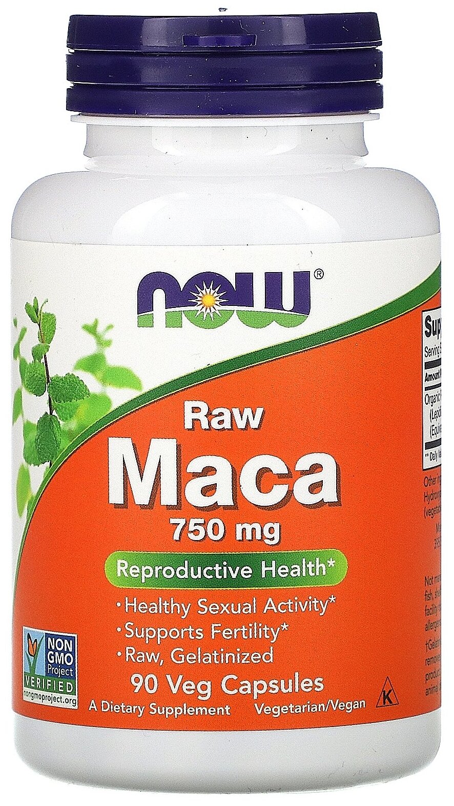 Капсулы NOW Maca 750 мг, 150 г, 90 шт. - фотография № 1