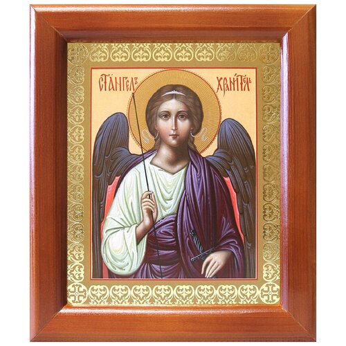 Ангел Хранитель поясной, икона в рамке 12,5*14,5 см