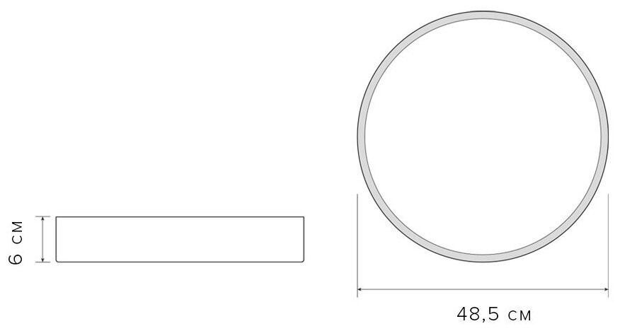 Светильник светодиодный декоративный PPB Scandic-R DIM 90Вт 3000-6500К IP20 d480х50 настенно-потолочный диммир. GR/W JazzWay 5037151 - фотография № 6