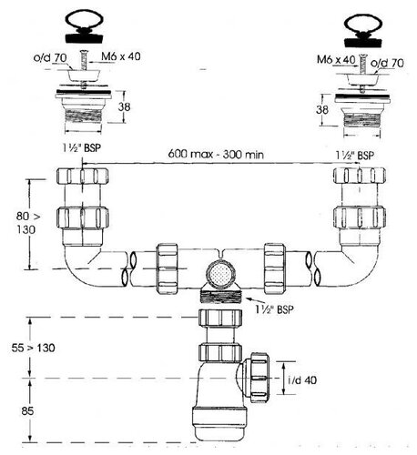Сифон 1 1/2 40 1 отвод,гибк.тр. А-40059 (О) купить в Лобне по доступной цене в и