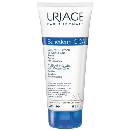 Uriage Очищающий гель для лица Bariederm-Cica Gel Nettoyant 200мл