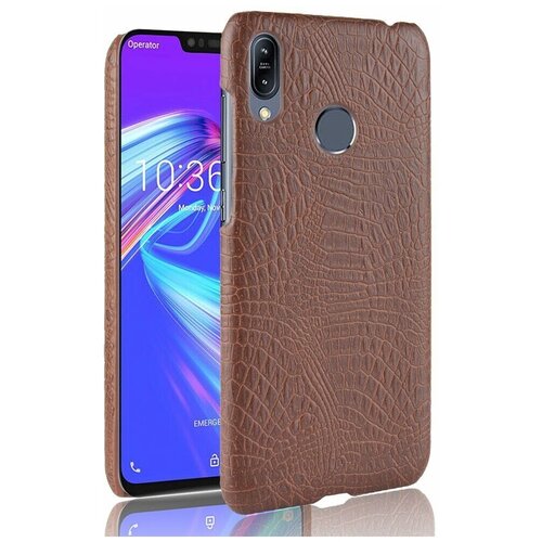 Чехол Crocodile Texture для Asus Zenfone Max (M2) ZB633KL (коричневый) чехол crocodile texture для asus zenfone max m2 zb633kl коричневый