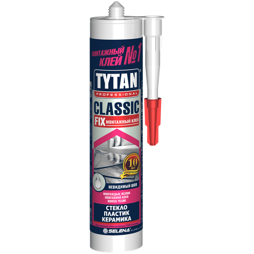 монтажный клей жидкие гвозди tytan classic fix professional 310 мл прозрачный Клей монтажный CLASSIC FIX прозрачный 310 МЛ (12) TYTAN PROFESSIONAL