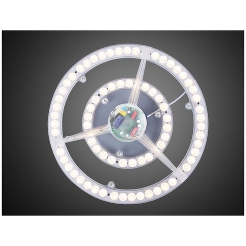 Модуль светодиодный круглый с линзами для интерьерного света 02-28 со встроенным драйвером Для замены обычных ламп в доме и на улице 185-265В 72Вт 5400 Лм 4000K диаметр 320 мм 1780₽