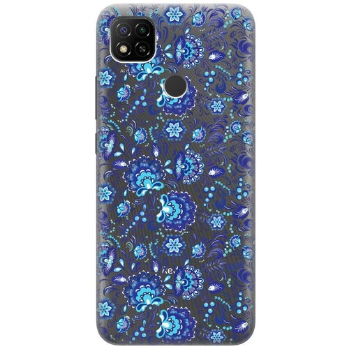 фото Ультратонкий силиконовый чехол-накладка transparent для xiaomi redmi 9c с 3d принтом "gzhel" gosso