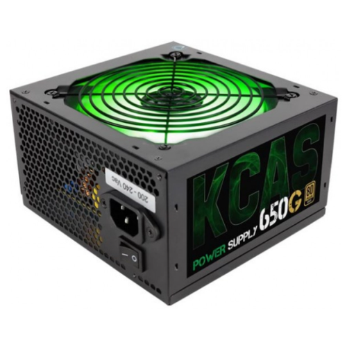 фото Блок питания aerocool atx 650w kcas-650g 80+ gold (24+4+4pin) apfc 120mm fan color led 7xsata rtl