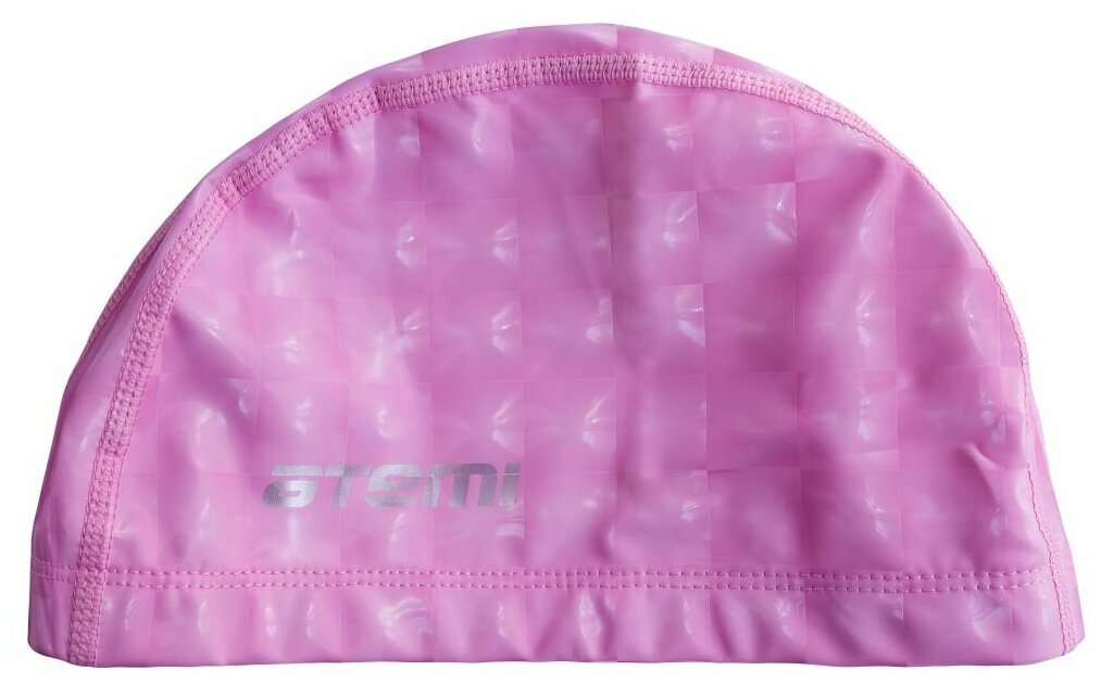 Шапочка для плавания Atemi ткань с покрытием розовый - фото №8