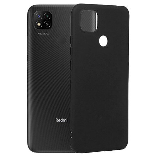фото Матовый чехол mattecover для xiaomi redmi 9c силиконовый черный