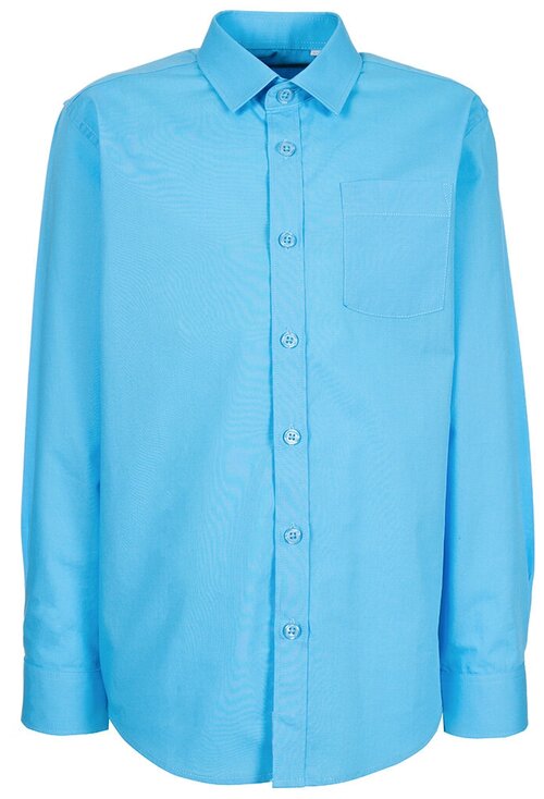Школьная рубашка Tsarevich, размер 122-128, синий, голубой