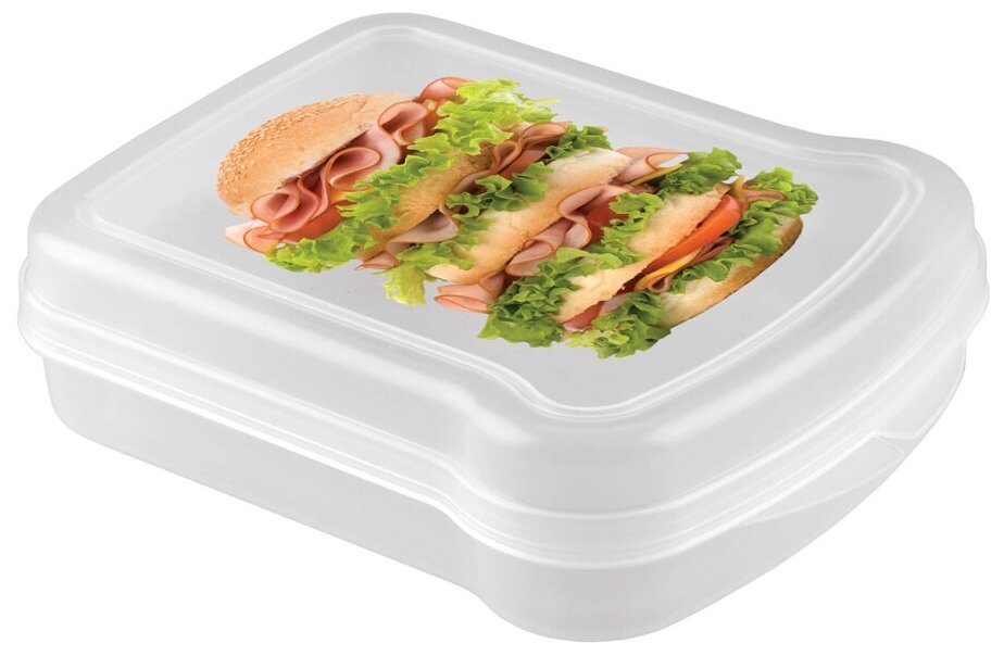 Контейнер для бутербродов Phibo с декором, 170x130x42 мм