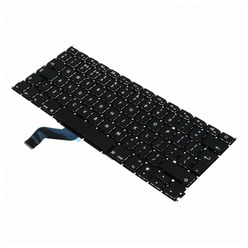 Клавиатура для ноутбука Apple MacBook Pro 13 Retina A1425 2012-2013 вертикальный Enter английская раскладка черный 215000₽