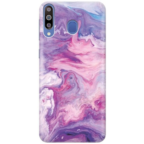 GOSSO Ультратонкий силиконовый чехол-накладка для Samsung Galaxy M30 с принтом Purple Marble gosso ультратонкий силиконовый чехол накладка для samsung galaxy m30 с принтом blue marble