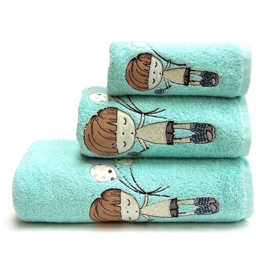 фото Tana home collection детское полотенце marik цвет: бирюзовый (30х70 см) br42087