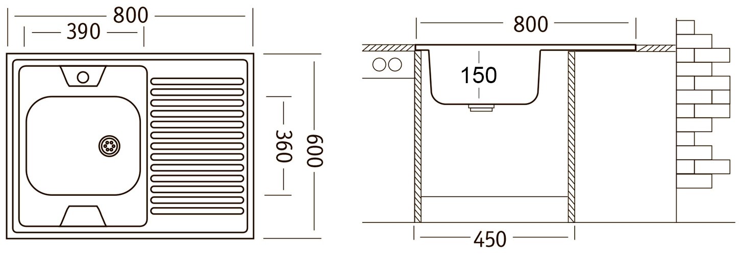 Ukinox Мойка Стандарт STD800.600 ---5c 0LS - фотография № 3