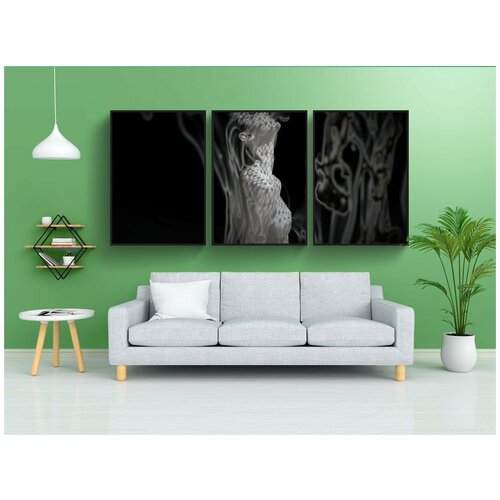 фото Набор модулных постеров для интерьера "женщина, белла, чувственный" 60x90 см. в тубусе, без рамки lotsprints