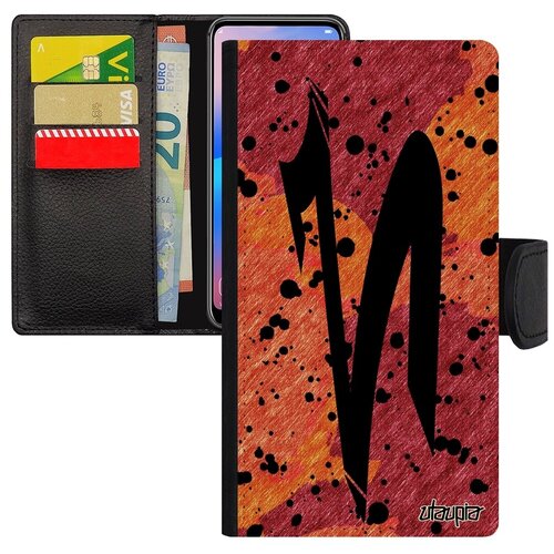 фото Красивый чехол-книжка на смартфон // apple iphone xs // "знак зодиака овен" zodiac планета, utaupia, оранжевый